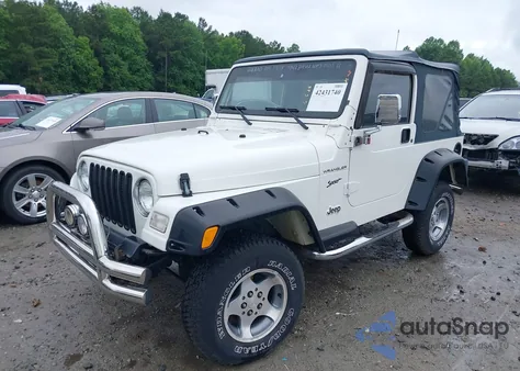 2002 Jeep Wrangler Sport из США, поврежденный, VIN 1J4FA49S12P774975